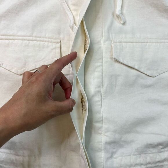 The Group Babaton White Military Utility Nook Jacket Size Small Pockets Button U - Picture 6 of 14